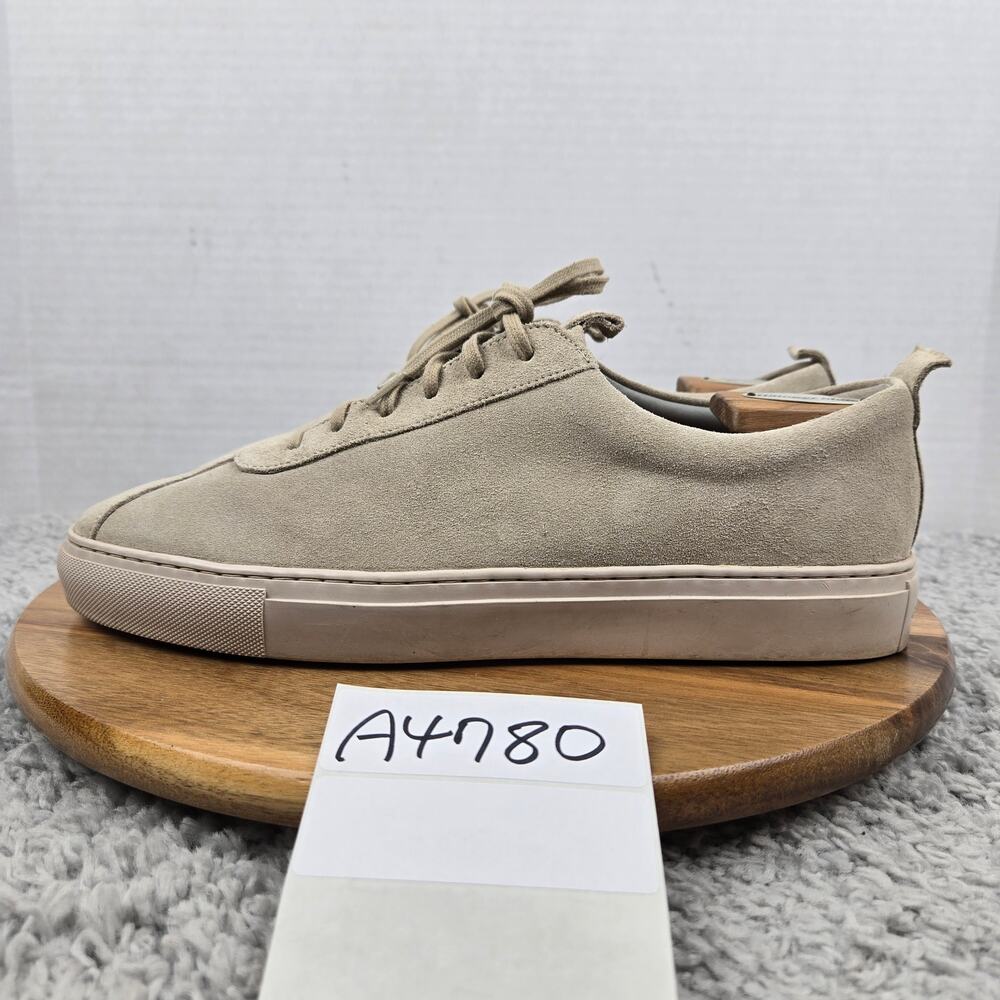 Grenson Mens UK8 G Wide Sneaker 1 Beige Suede Casual Lifestyle Daily Trainer
